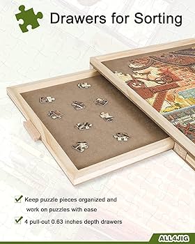 ルーレットテーブル・チェスボード付き Amazon.com: ALL4JIG 2000 Pieces Rotating Puzzle Board with 6